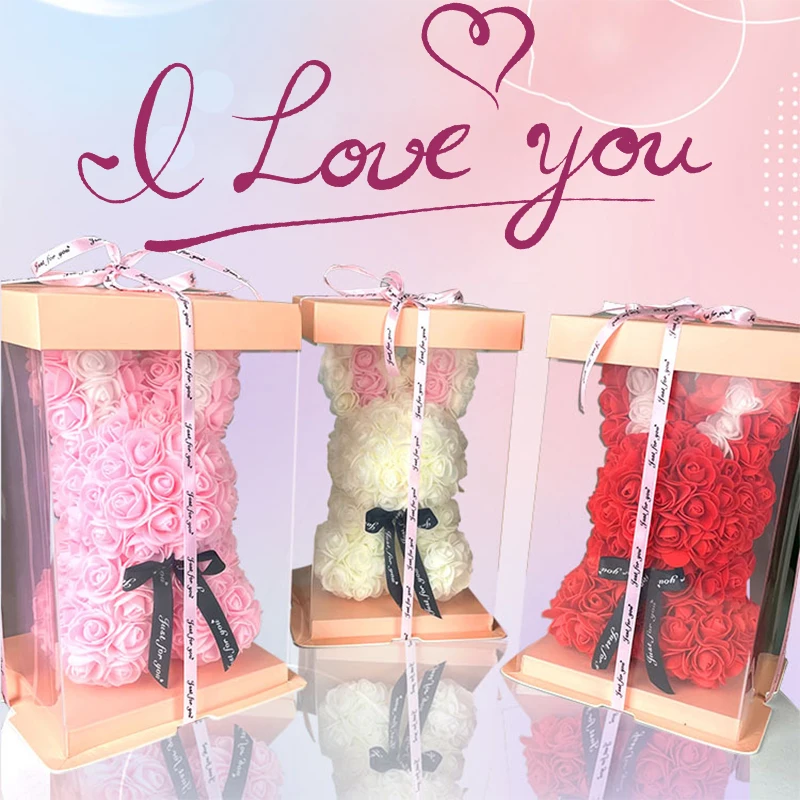 Artificial Flowers Rose Bunny Rabbit Rose Teddy Bear with Gift Box String Lights Anniversary Weddings Valentine's Day Gift 2023
Artificial Flowers Rose Bunny Rabbit Rose Teddy Bear with Gift Box String Lights Anniversary Weddings Valentine's Day Gift 2023