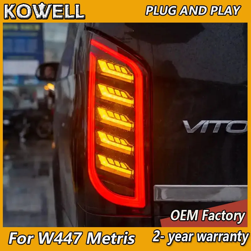 

Автостайлинг для Metris Vito W447 2016-2020 V250 V260 светодиодный Авто Mercedes-Benz задние фары в сборе модернизированная динамическая сигнальная лампа