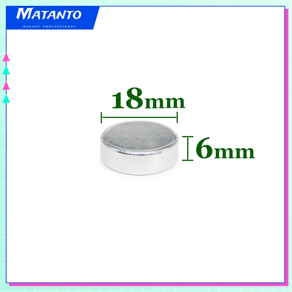 2/5/10/20/30PCS 18x6 Neodymium Disc Magnets 18x6mm Thick Cylinder Search Magnet Strong 18m*6 Round Permanent Neodymium Magnets
2/5/10/20/30PCS 18x6 Neodymium Disc Magnets 18x6mm Thick Cylinder Search Magnet Strong 18m*6 Round Permanent Neodymium Magnets