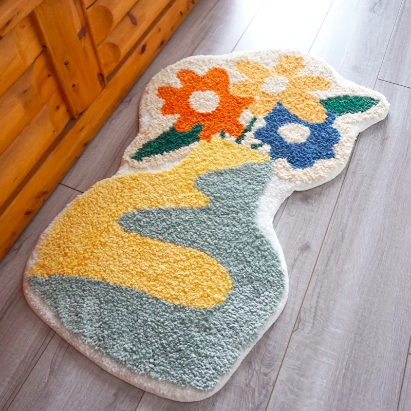 Flower Vase Tufted Rug Carpet Or Wall Haning Floor Bathroom Mat Artistic Mat INS Style Cozy Room Soft Absorbent Slip-resistant
Flower Vase Tufted Rug Carpet Or Wall Haning Floor Bathroom Mat Artistic Mat INS Style Cozy Room Soft Absorbent Slip-resistant