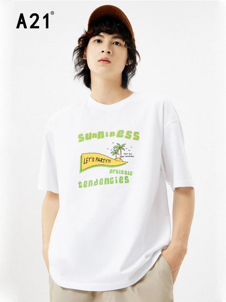 A21 Men Casual White T-shirts Summer 2022 New Simple Loose Letter Printed Tops Male 100% Cotton Short Sleeve Vintage Baggy Tees
A21 Men Casual White T-shirts Summer 2022 New Simple Loose Letter Printed Tops Male 100% Cotton Short Sleeve Vintage Baggy Tees