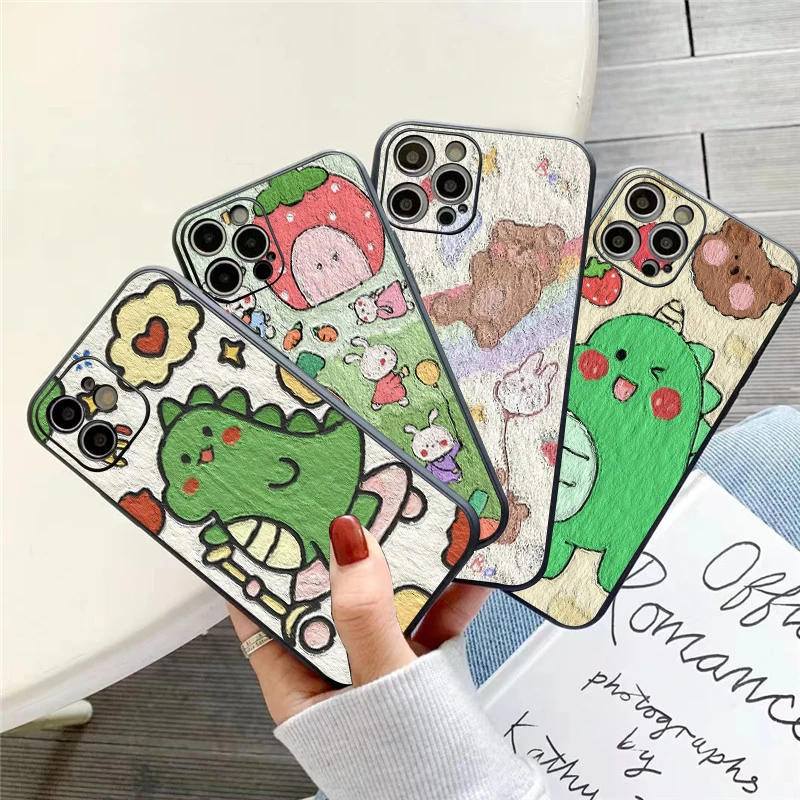 Cute Cartoon Bear Oil Painting Phone Case For Funda iPhone 11 12 13 Pro Max Mini X XR XS SE 2020 5 6 7 8 Plus Carcasa Celular
Cute Cartoon Bear Oil Painting Phone Case For Funda iPhone 11 12 13 Pro Max Mini X XR XS SE 2020 5 6 7 8 Plus Carcasa Celular