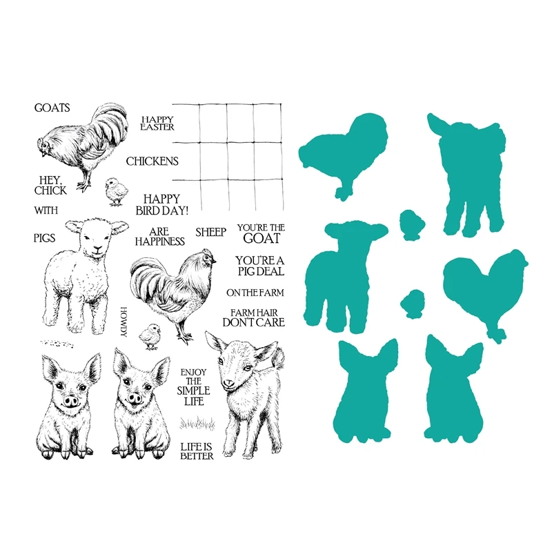 November 2022 New Farmyard Friends Clear Stamps and Cutting Dies for Scrapbooking Paper Making Embossing Frame Card Craft
November 2022 New Farmyard Friends Clear Stamps and Cutting Dies for Scrapbooking Paper Making Embossing Frame Card Craft