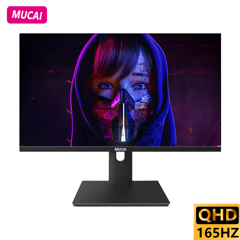 

MUCAI 24 Inch Monitor 2K165Hz IPS PC 144Hz Desktop Gamer Computer Screen QHD LCD Display Flat Panel HDMI-compatible/DP/2560*1440