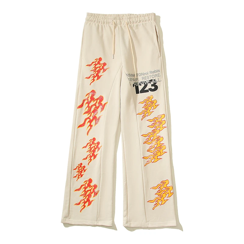 Y2K Flame 123 Print Washed Baggy Terry Sweatpants Unisex Streetwear Loose Oversized Drawstring Trousers Men's Casual Pants
Y2K Flame 123 Print Washed Baggy Terry Sweatpants Unisex Streetwear Loose Oversized Drawstring Trousers Men's Casual Pants