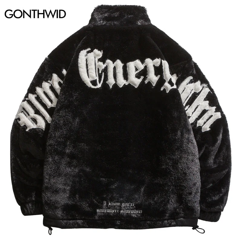 Hip Hop Winter Faux Fur Fleece Jacket Parkas Streetwear Mens Embroidery Letter Thicken Warm Padded Fluffy Plush Coats Streetwear
Hip Hop Winter Faux Fur Fleece Jacket Parkas Streetwear Mens Embroidery Letter Thicken Warm Padded Fluffy Plush Coats Streetwear
