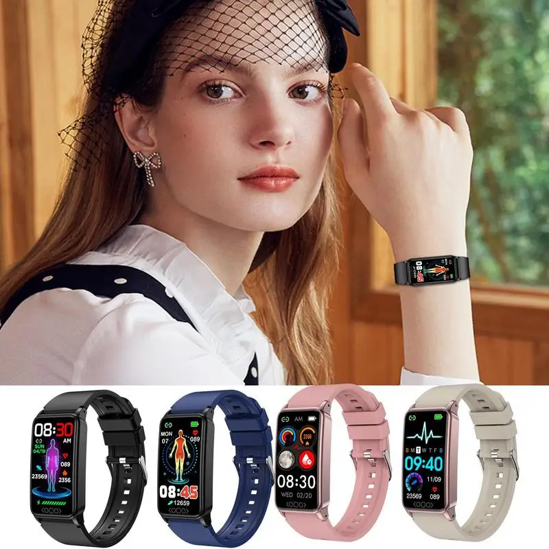 

Wearable Glucose Monitor Fashionable Blood Pressure Watch IP68 Waterproof Blood Oxygen Blood Pressure Sleep Monitor Step Calorie