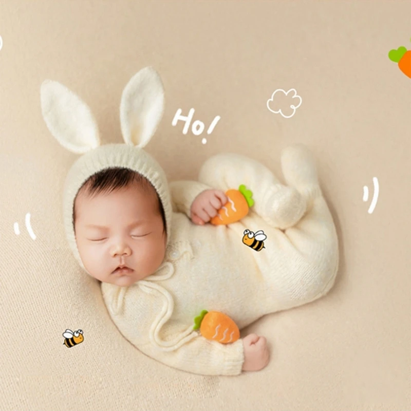 Baby Photography Costume Hat & Jumpsuit for Newborn Photo Clothes Skin-Friendly Infant Romper Lovely Bodysuit
Baby Photography Costume Hat & Jumpsuit for Newborn Photo Clothes Skin-Friendly Infant Romper Lovely Bodysuit