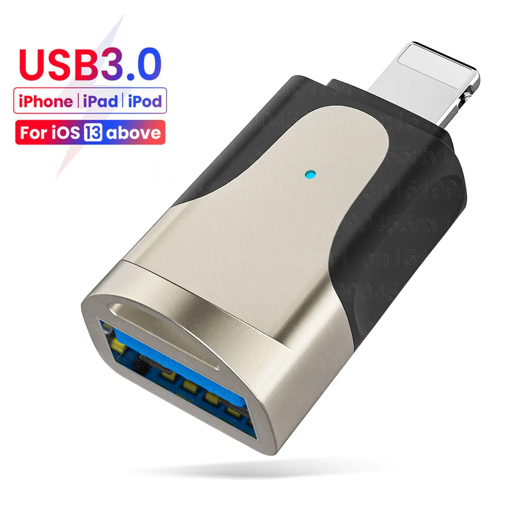 USB 3.0 Converter For iPhone 14 13 12 11 Pro XS Max iPad USB To 8-Pin OTG Adapter U Disk Flash Drive Data Transmission Converter
USB 3.0 Converter For iPhone 14 13 12 11 Pro XS Max iPad USB To 8-Pin OTG Adapter U Disk Flash Drive Data Transmission Converter