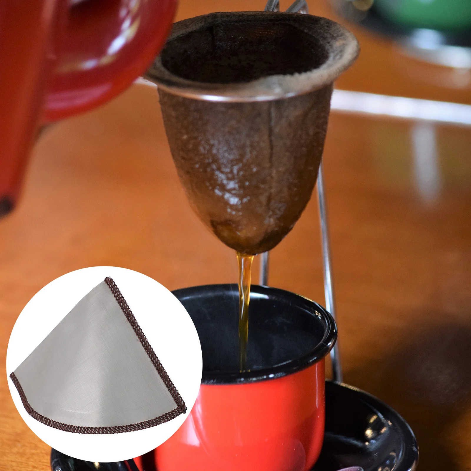 Stainless Steel Coffee Strainer Flexible Cone Metal Mesh Reusable Coffee Dripper
Stainless Steel Coffee Strainer Flexible Cone Metal Mesh Reusable Coffee Dripper