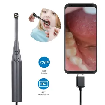 2 in1 HD Intraoral Camera Mouthwatch Camera Dentist Tool with 6 Adjustable LED Light For PC Android