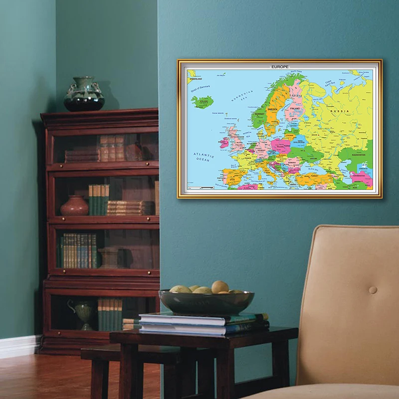 59*42cm Map of The Europe Decorative Canvas Painting Wall Art Poster Unframed Prints School Supplies Classroom Home Decoration
59*42cm Map of The Europe Decorative Canvas Painting Wall Art Poster Unframed Prints School Supplies Classroom Home Decoration