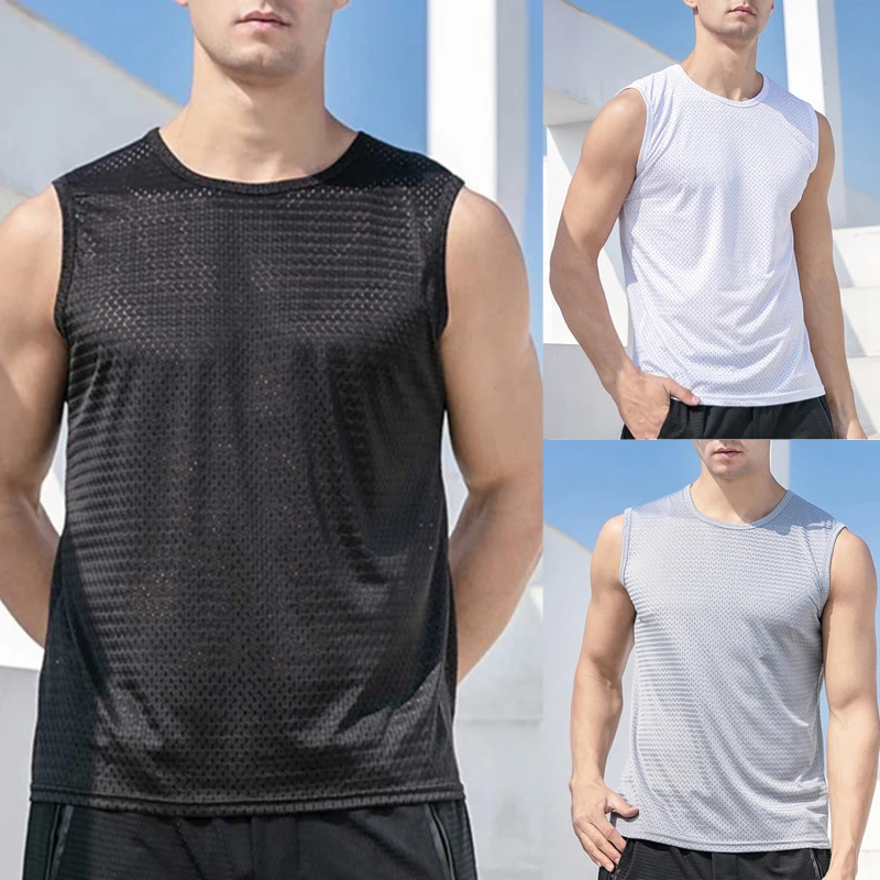 2021 Mens Fitness Gyms Tank Top Men Fitness Sleeveless Shirt Male Mesh Breathable Sports Vest Undershirt Gyms Running Vest Men
2021 Mens Fitness Gyms Tank Top Men Fitness Sleeveless Shirt Male Mesh Breathable Sports Vest Undershirt Gyms Running Vest Men