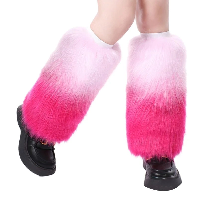 

Leg Warmers Socks Faux Fur Harajuku Winter Boot Cuffs Long Warmer Socks Leg Sock Sets Thigh Garter Fur Sock