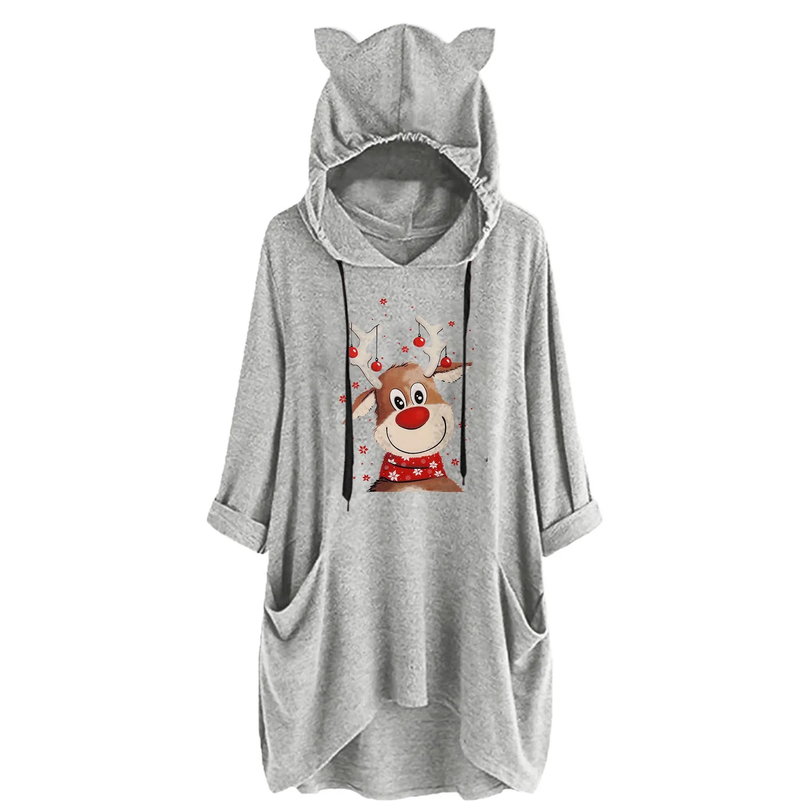 Extra Long Sweatshirt Casual Sweatshirt Christmas Cute Print Ears Hat Casual Hooded Top Extra Long Sweatshirt Casual Sweatshirt
Extra Long Sweatshirt Casual Sweatshirt Christmas Cute Print Ears Hat Casual Hooded Top Extra Long Sweatshirt Casual Sweatshirt