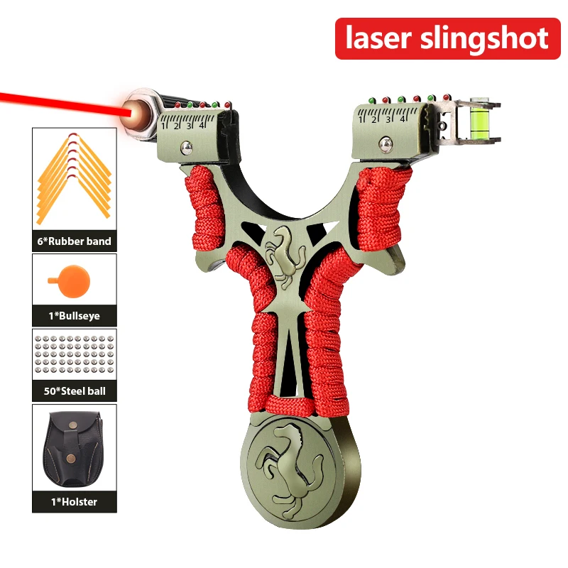 Professional Laser Slingshot Infrared Thickened Flat Rubber Band Outdoor Hunting Slingshot High-precision Shooting Slingshot New
Professional Laser Slingshot Infrared Thickened Flat Rubber Band Outdoor Hunting Slingshot High-precision Shooting Slingshot New