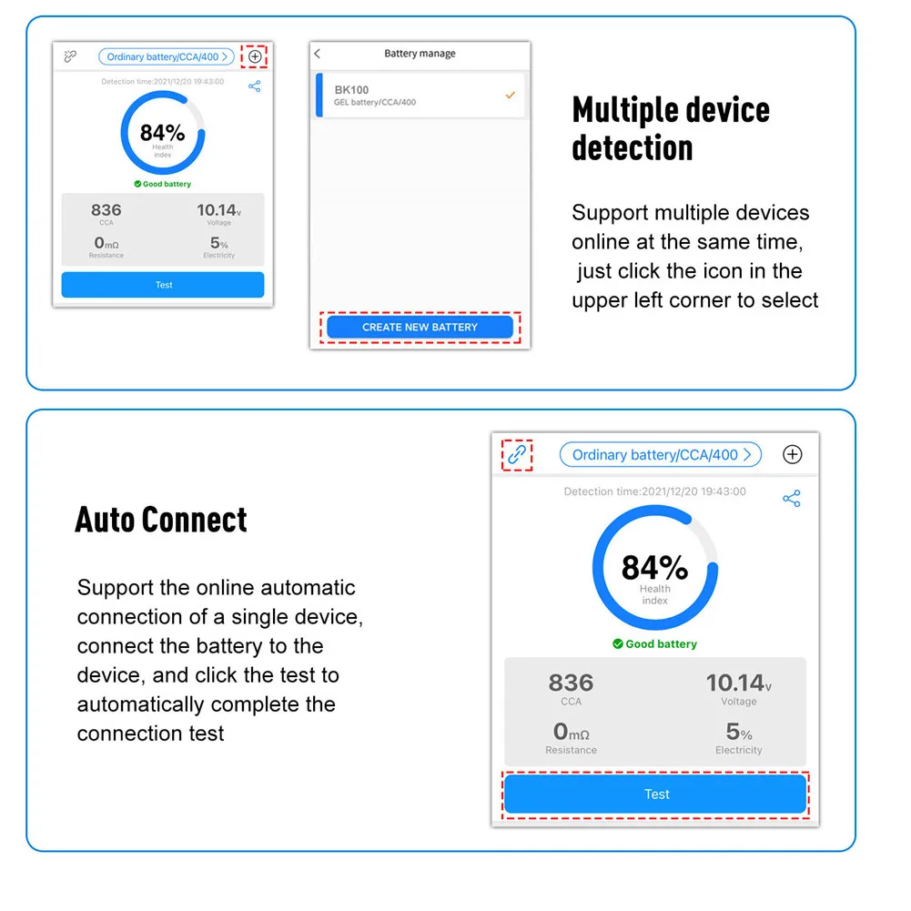 For Car Battery Tester Tools Battery Diagnostic Tools Car Tools Accessories Car Bluetooth Test Inspection Tools
For Car Battery Tester Tools Battery Diagnostic Tools Car Tools Accessories Car Bluetooth Test Inspection Tools