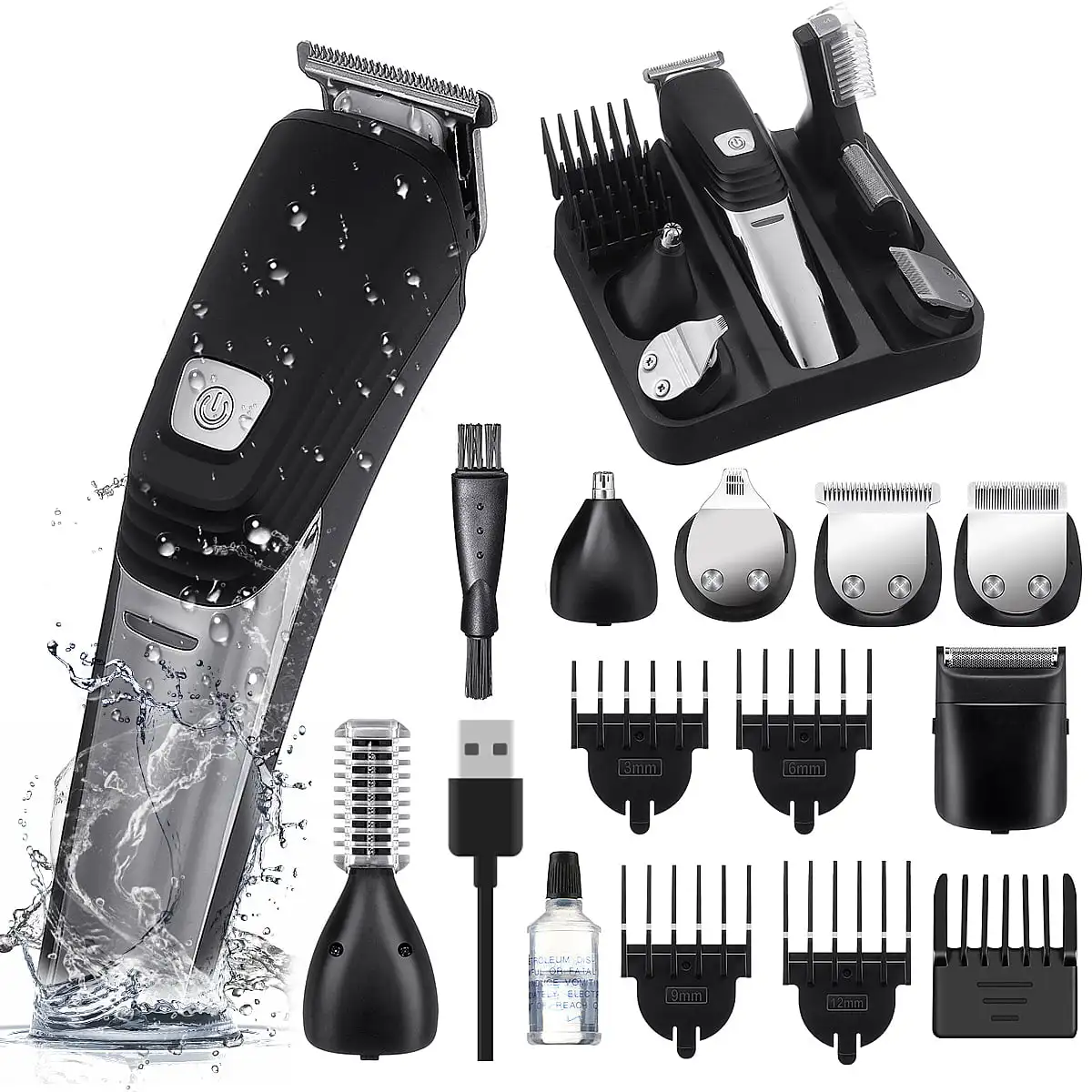 Cordless Hair Clippers - Professional Hair Trimmer Barber Clipper Hair Cutting Kit, Rechargeable Hair Trimmer with IPX7 Waterpro
Cordless Hair Clippers - Professional Hair Trimmer Barber Clipper Hair Cutting Kit, Rechargeable Hair Trimmer with IPX7 Waterpro