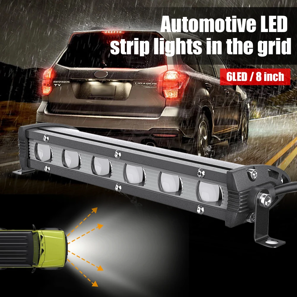 8 Inch 18W LED Light Bar Car Spotlight LED Work Light 12-24V Driving Lamp 6000K White Fog Light For Off-road SUV Car Boat Truck
8 Inch 18W LED Light Bar Car Spotlight LED Work Light 12-24V Driving Lamp 6000K White Fog Light For Off-road SUV Car Boat Truck