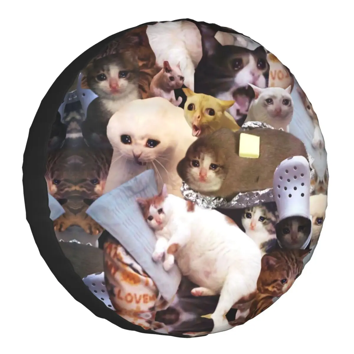 Custom Crying Cat Memes Spare Tire Cover for Animal Car Wheel Protectors 14" 15" 16" 17" Inch
Custom Crying Cat Memes Spare Tire Cover for Animal Car Wheel Protectors 14" 15" 16" 17" Inch