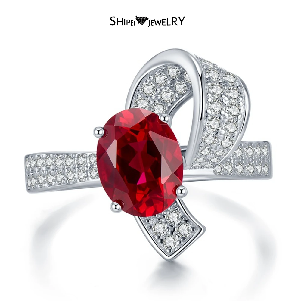 Shipei 925 Sterling Silver Oval Cut Created Moissanite Ruby Gemstone Wedding Party Vintage Ring For Women Fine Jewelry Wholesale
Shipei 925 Sterling Silver Oval Cut Created Moissanite Ruby Gemstone Wedding Party Vintage Ring For Women Fine Jewelry Wholesale
