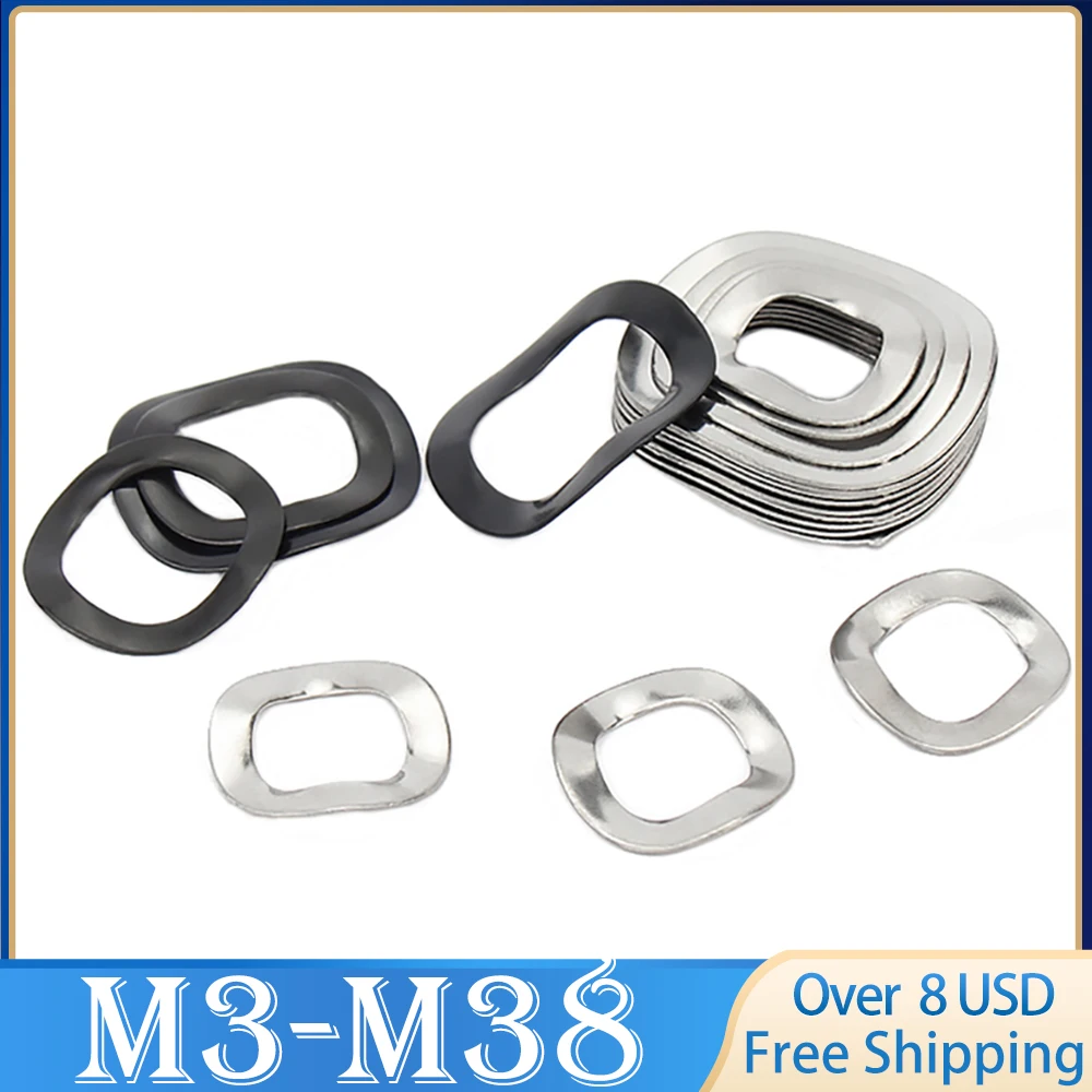 

Three Wave Washers Spring Washer 304 Stainless Steel Black 65MN Steel M3 M4 M5 M6 M8 M10 M12 M14 M16 M19 M21 M24 M27 M31 M34 M38