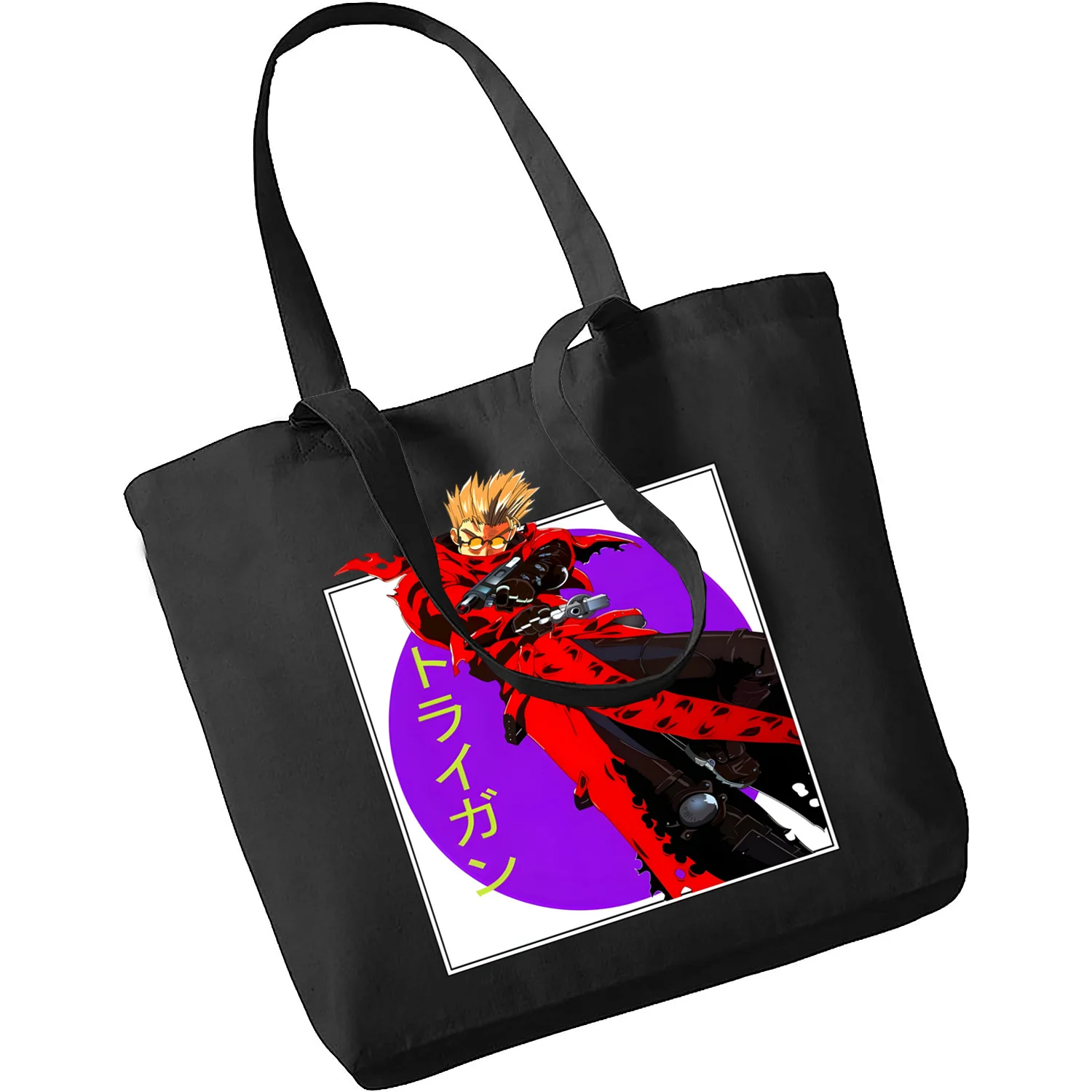 

Anime The Humanoid Typhoon Trigun Simple Women Package Elegant Canvas Bag Handbags Shoulder Bags Casual Shopping Girls Handbag