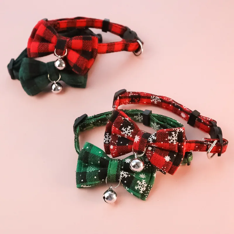 1PCS Christmas Plaid Print Cat Dog Collar/Bow Tie Adjustable With Bells Safety Buckles Pet Necklace Christmas Party Accessories
1PCS Christmas Plaid Print Cat Dog Collar/Bow Tie Adjustable With Bells Safety Buckles Pet Necklace Christmas Party Accessories