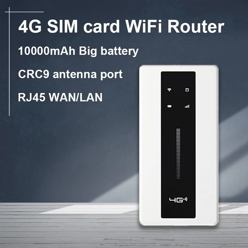 

1Set 4G SIM Card Wifi Router Lte Modem Travel Pocket MIFI Hotspot RJ45 Port Portable Wifi Router 150Mpbs Plastic