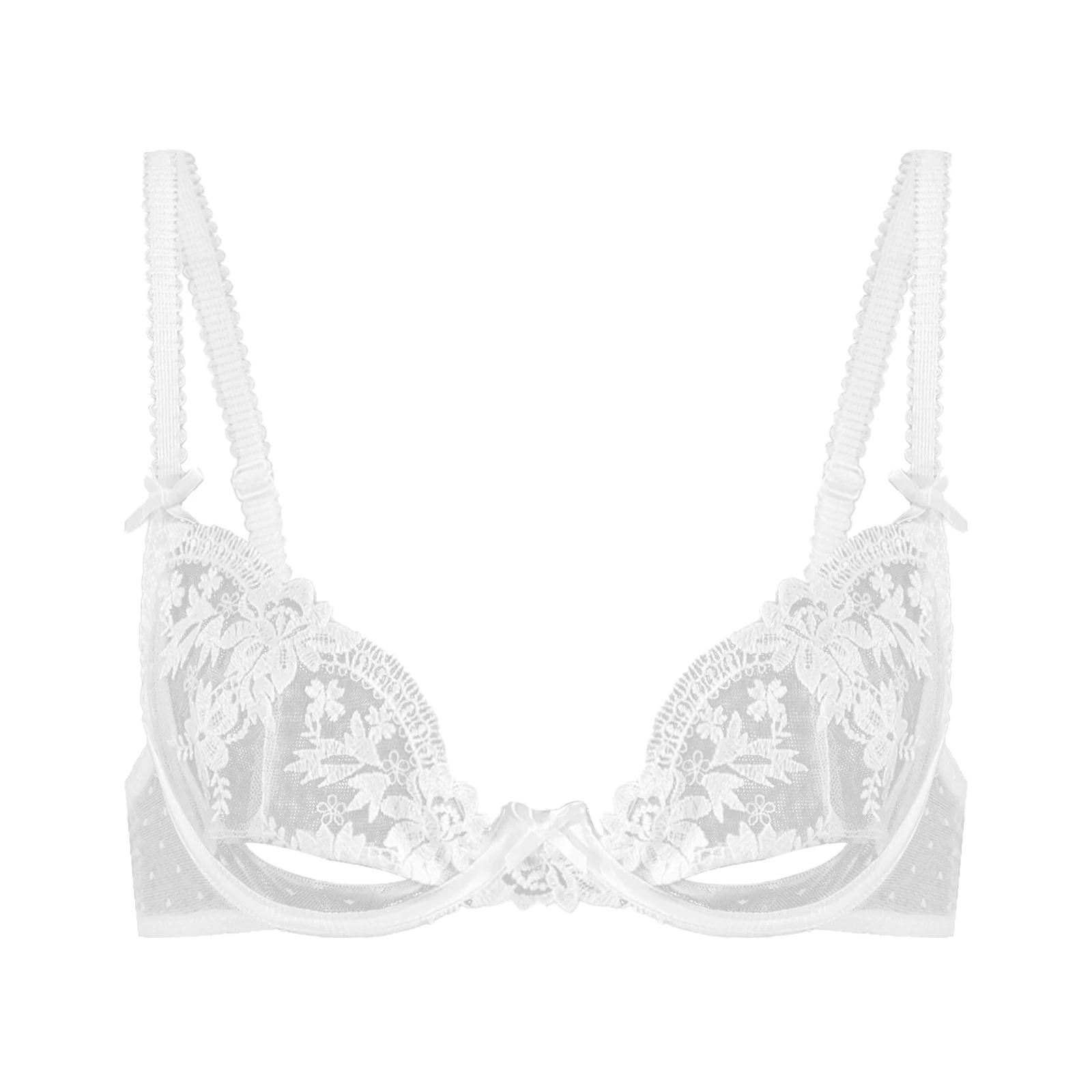 Sexy Womens Lingerie Underwired See-through Floral Lace Bra Adjustable Shoulder Straps Sheer Unlined Hot Brassiere Underwear
Sexy Womens Lingerie Underwired See-through Floral Lace Bra Adjustable Shoulder Straps Sheer Unlined Hot Brassiere Underwear