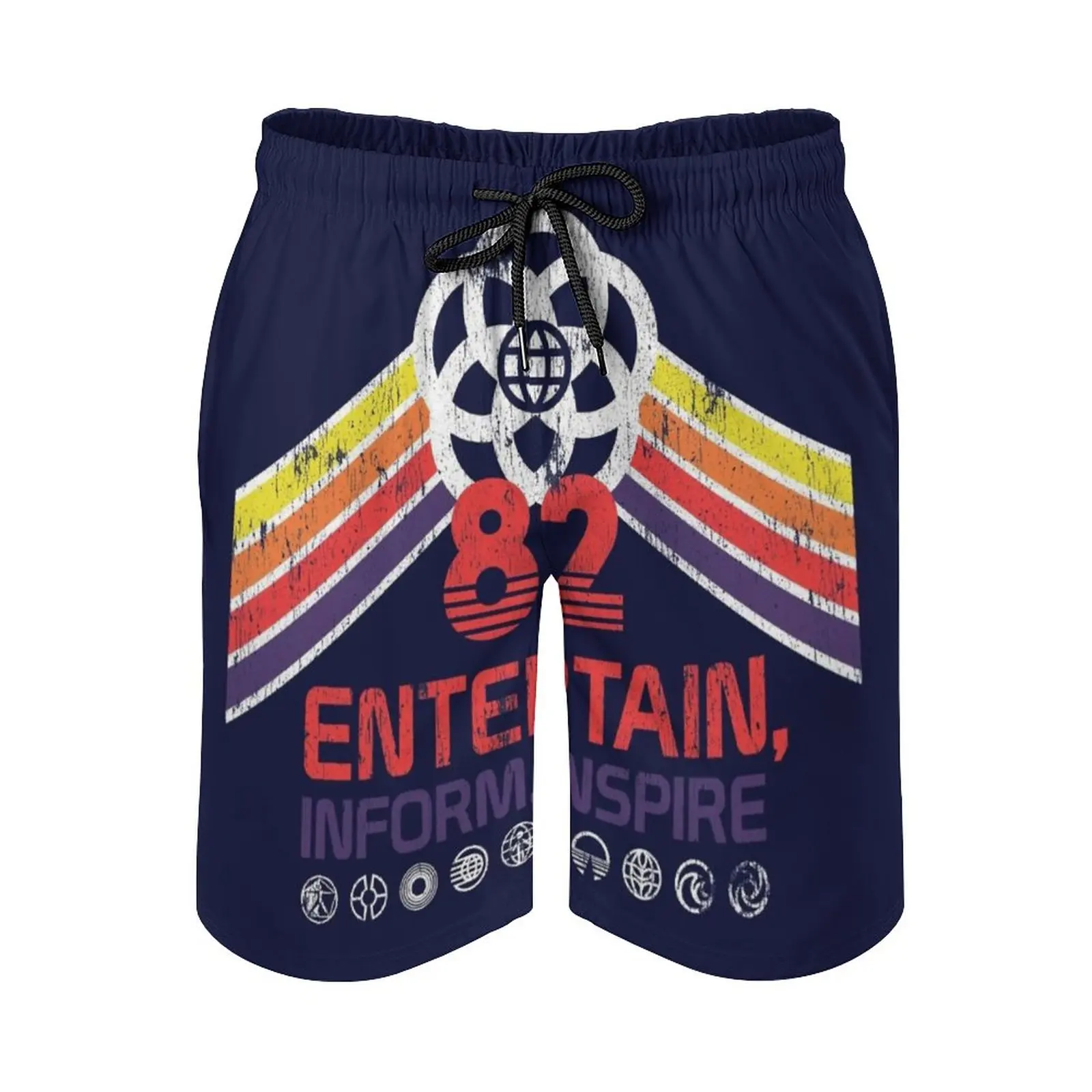 Shirt-Distressed Logo-Entertain Inform Inspire New Mens Swim Shorts Quick Dry Beach Board Swimwear Fashion Volley Shorts Center 
Shirt-Distressed Logo-Entertain Inform Inspire New Mens Swim Shorts Quick Dry Beach Board Swimwear Fashion Volley Shorts Center