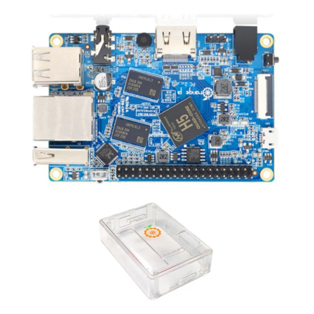 

For Orange Pi PC2 H5 Board 1GB DDR3+Transparent Case Quad-Core 64-Bit Cortex-A53 Run Android4.4/Ubuntu/Debian