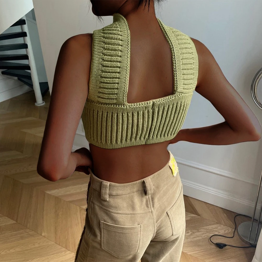Sexy Y2K 2023 Knitted Summer Basic Mustard Green Crop Tops Casual Streetwear Mini Vest Women Clothing Beach Vacation Tank Top
Sexy Y2K 2023 Knitted Summer Basic Mustard Green Crop Tops Casual Streetwear Mini Vest Women Clothing Beach Vacation Tank Top