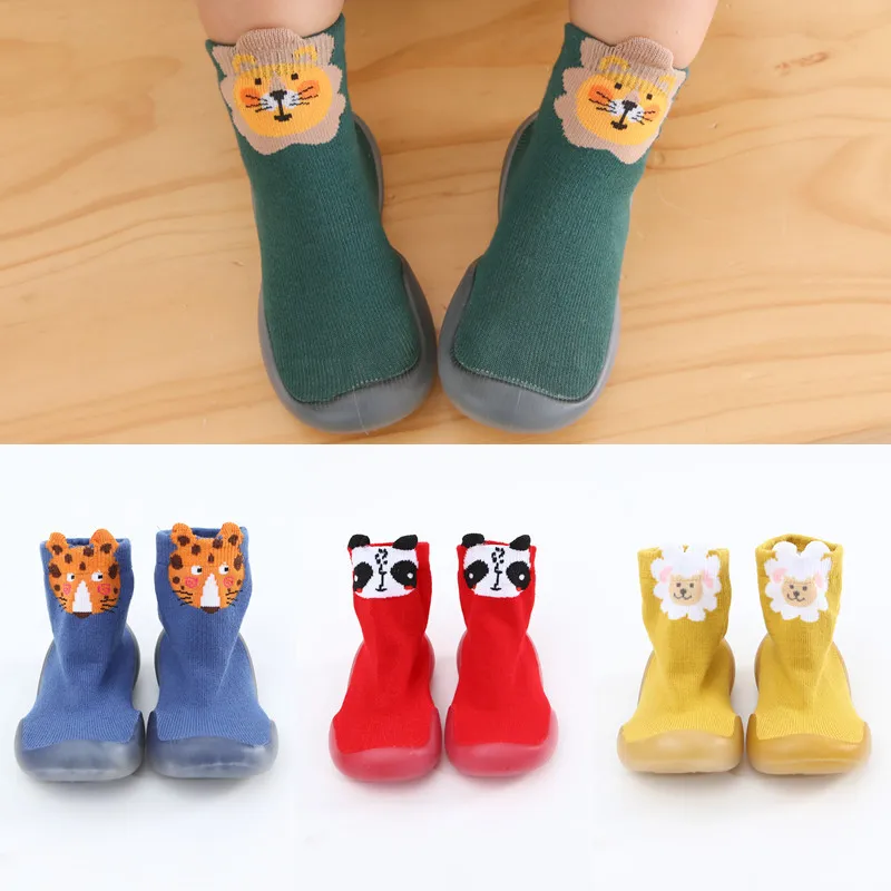 

Newborn Baby Socks Shoes with Rubber Sole Home Wear Toddler Baby Learning Walk Floor Sock Shoes Infant Anti-Slip Socks Shoes