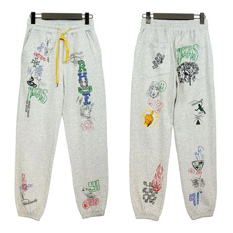 Rhude High Street Cartoon Graffiti Hand-painted Printed Loose Trousers Men's and Women's Casual Sports Ankle Pants
Rhude High Street Cartoon Graffiti Hand-painted Printed Loose Trousers Men's and Women's Casual Sports Ankle Pants
