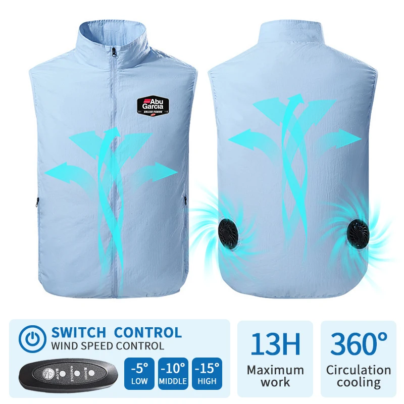 Summer Vest Top Men Abu Garcias Camping Ice Vest Sleeveless Watertight Clothes for Air Conditioning Fan Puffer Waistcoat Outdoor
Summer Vest Top Men Abu Garcias Camping Ice Vest Sleeveless Watertight Clothes for Air Conditioning Fan Puffer Waistcoat Outdoor