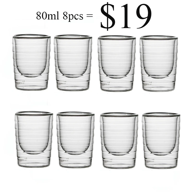Double layer heat-resistant glass threaded cup transparent coffee cup 85 150ml creative water milk cup drinking wine glass set
Double layer heat-resistant glass threaded cup transparent coffee cup 85 150ml creative water milk cup drinking wine glass set