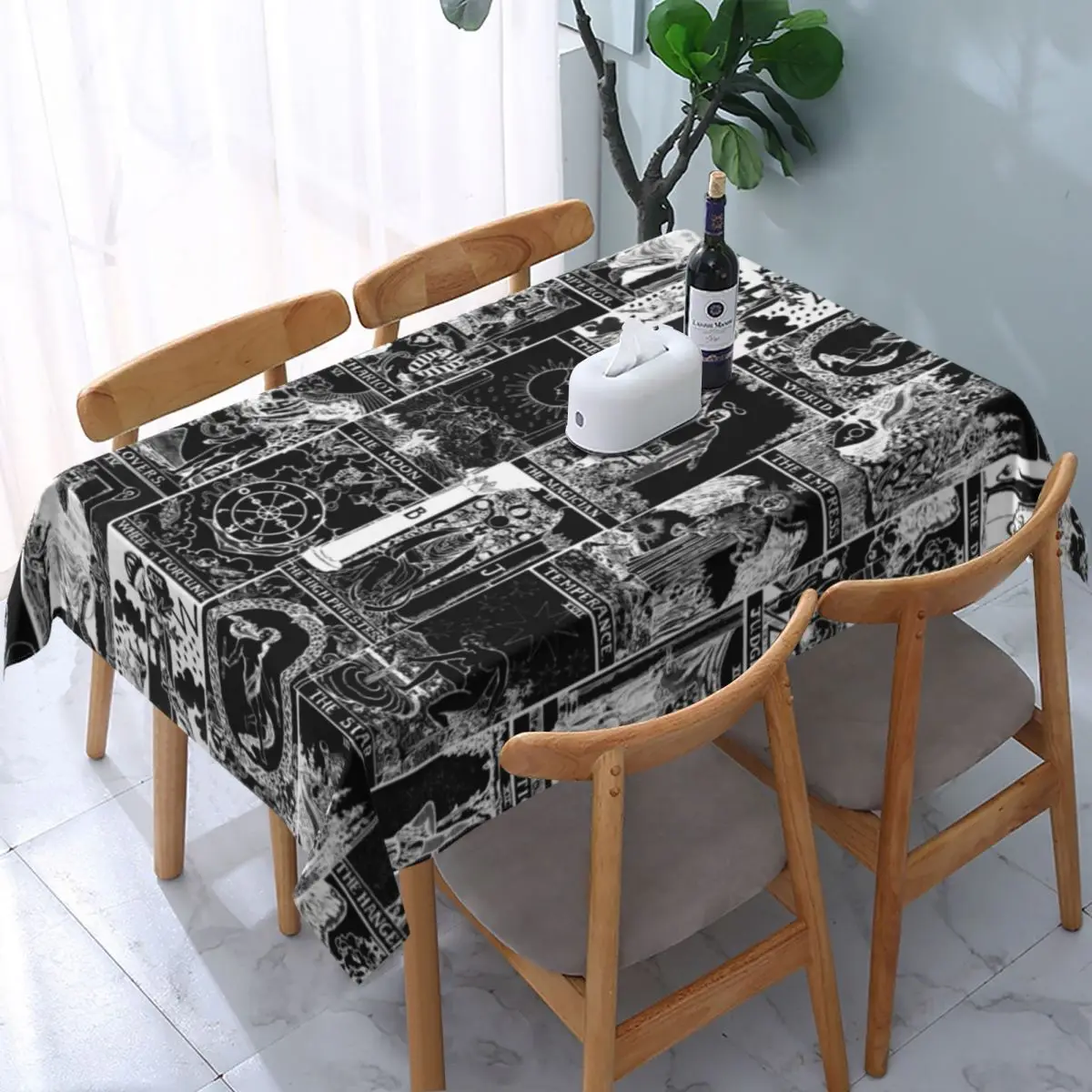 Скатерть Tarot в стиле пэчворк, черно-белая моющаяся скатерть для стола с принтом, Кухонное украшение оптом, скатерть из полиэстера
Скатерть Tarot в стиле пэчворк, черно-белая моющаяся скатерть для стола с принтом, Кухонное украшение оптом, скатерть из полиэстера