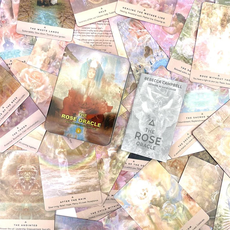 The Rose Oracle Cards Tarot Prophecy Fate Divination Deck Family Party Board Game Cards W/Manual+Iron Box Fortune Telling Game 
The Rose Oracle Cards Tarot Prophecy Fate Divination Deck Family Party Board Game Cards W/Manual+Iron Box Fortune Telling Game