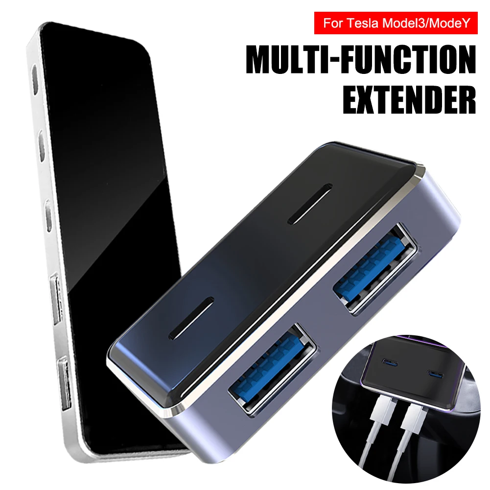 Tesla Model 3 Y Accessories USB Splitter Hub for 2021 Tesla Model3 / Y HUB Docking Station Speed Hub Extender Charger
Tesla Model 3 Y Accessories USB Splitter Hub for 2021 Tesla Model3 / Y HUB Docking Station Speed Hub Extender Charger
