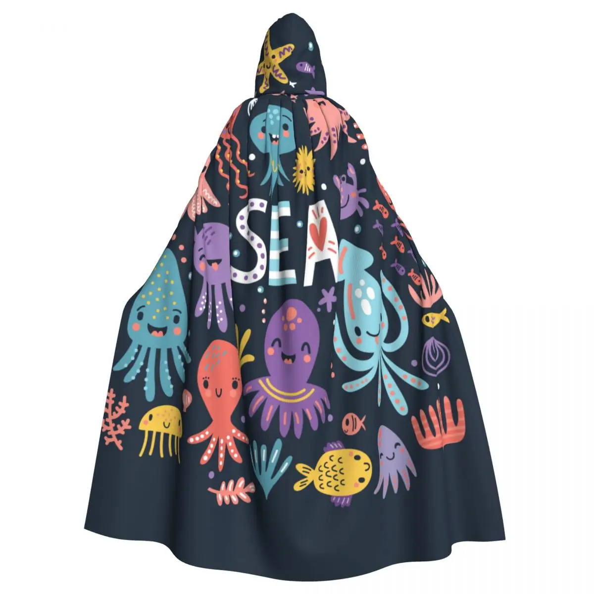 Unisex Adult Cute Octopus Fishes Sea Poster Cloak with Hood Long Witch Costume Cosplay
Unisex Adult Cute Octopus Fishes Sea Poster Cloak with Hood Long Witch Costume Cosplay