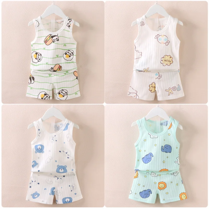 2023 Korean Plate Small and Medium Children's Wear Spring New Cartoon Thin Sleeveless Tank Top and Shorts Set for Boys and Girls
2023 Korean Plate Small and Medium Children's Wear Spring New Cartoon Thin Sleeveless Tank Top and Shorts Set for Boys and Girls