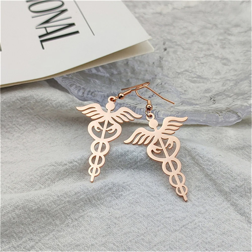 Stainless Steel Jewelry Earrings for Women High Quality Personalized Namplate Angel Wings Pendant Earring Womens Beautiful Gift
Stainless Steel Jewelry Earrings for Women High Quality Personalized Namplate Angel Wings Pendant Earring Womens Beautiful Gift