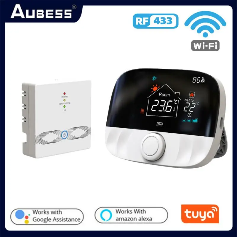Беспроводной термостат AUBESS Tuya RF433, Wi-Fi термостат для газового котла для домашнего отопления, с голосовым управлением и управлением через приложение
Беспроводной термостат AUBESS Tuya RF433, Wi-Fi термостат для газового котла для домашнего отопления, с голосовым управлением и управлением через приложение