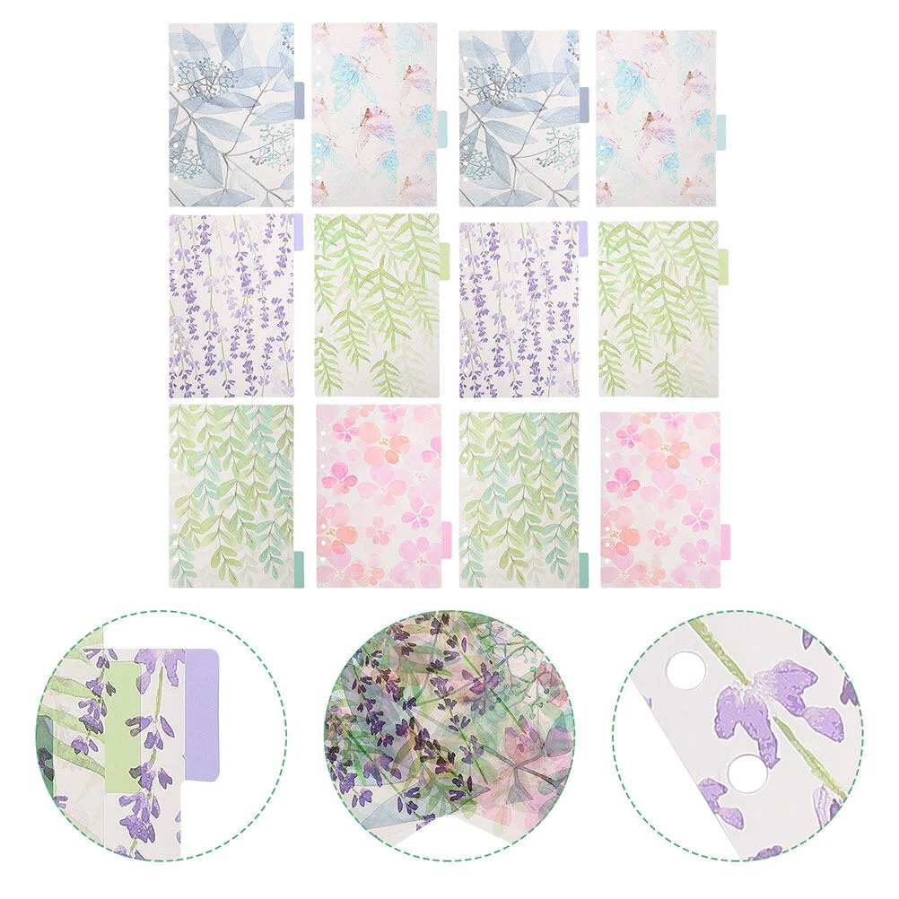 12Pcs Tab Dividers A5 Dividers Index Dividers Floral Pattern Binder Index Page Index Tab Binder Dividers
12Pcs Tab Dividers A5 Dividers Index Dividers Floral Pattern Binder Index Page Index Tab Binder Dividers