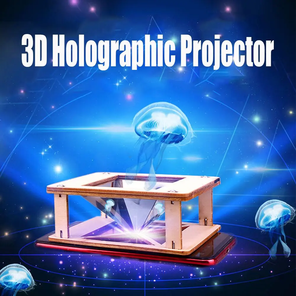 

Деревянные Обучающие наборы для детей, проектор голограммы 3D, обучение физике, научный эксперимент