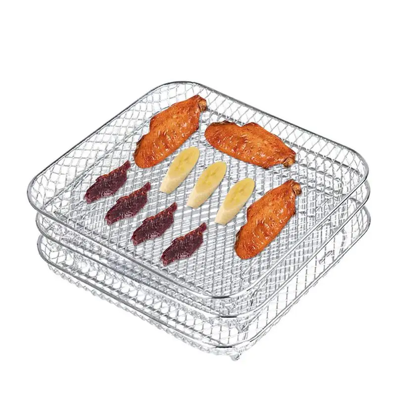 Air Fryer Stainless Steel Rack Stackable Air Fryer Grill Air Fryer Accessories Multi-purpose Rack Square Stand Grill Air Fryer
Air Fryer Stainless Steel Rack Stackable Air Fryer Grill Air Fryer Accessories Multi-purpose Rack Square Stand Grill Air Fryer