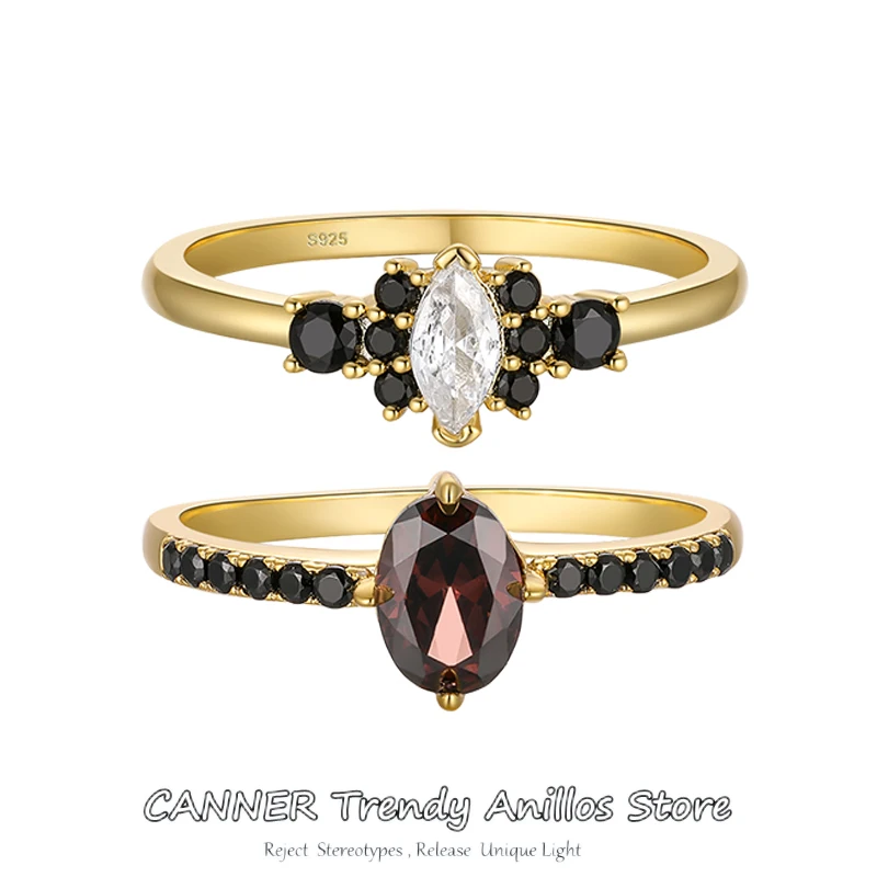 CANNER 925 Sterling Silver Charm Egg-shaped Black Gemstone Rings For Women Fashion Wedding Jewelry Engagement Party Gift anillos
CANNER 925 Sterling Silver Charm Egg-shaped Black Gemstone Rings For Women Fashion Wedding Jewelry Engagement Party Gift anillos