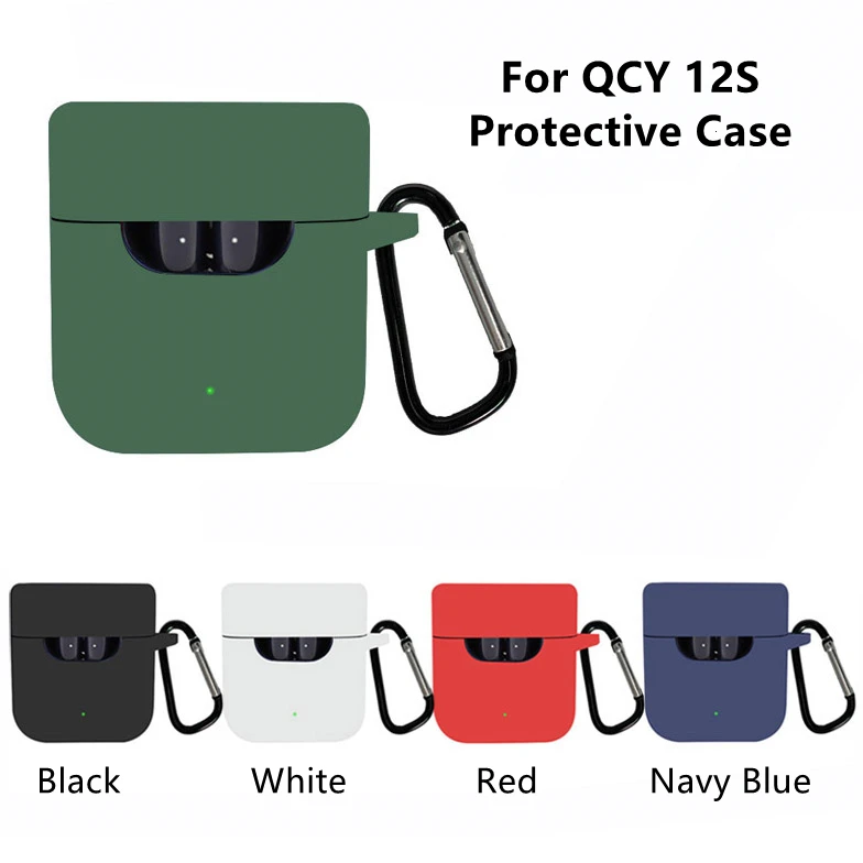 Shockproof For QCY T12S Case Cover Soft Silicone Wireless Earphones Cover Protective Sleeve Earbuds Accessories With Keychain
Shockproof For QCY T12S Case Cover Soft Silicone Wireless Earphones Cover Protective Sleeve Earbuds Accessories With Keychain