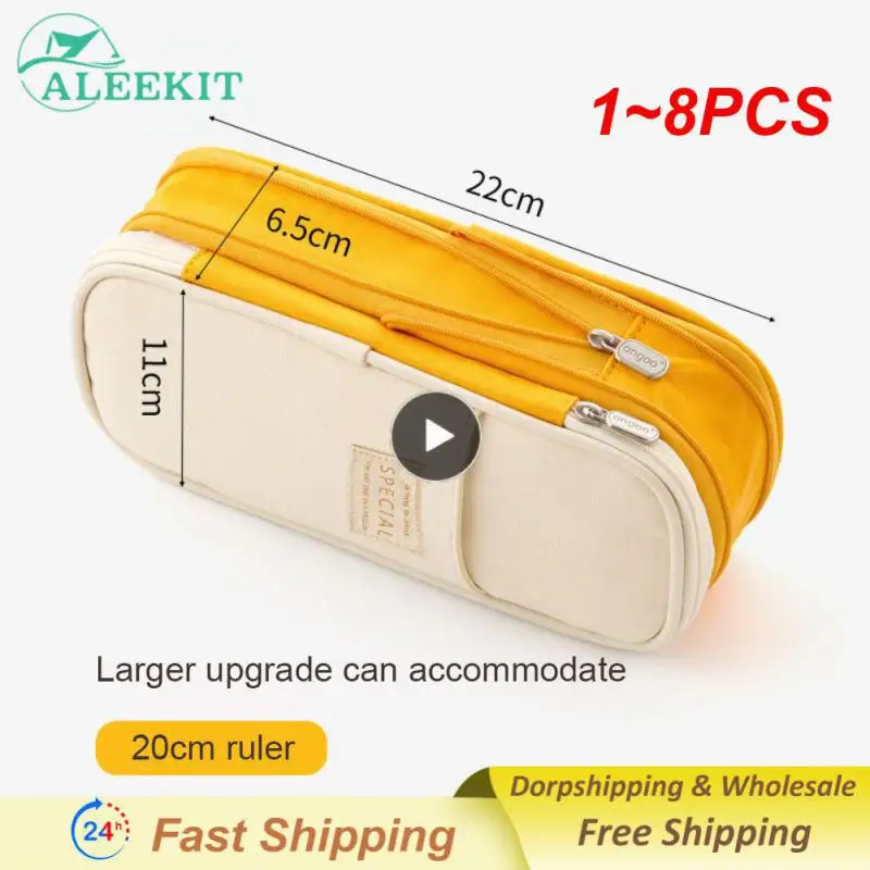 1~8PCS Large Capacity Pencil Case Stationery School Supplies Pencil Cases Pouch Office Desk Storage Bag Students Kids Pen Case
1~8PCS Large Capacity Pencil Case Stationery School Supplies Pencil Cases Pouch Office Desk Storage Bag Students Kids Pen Case